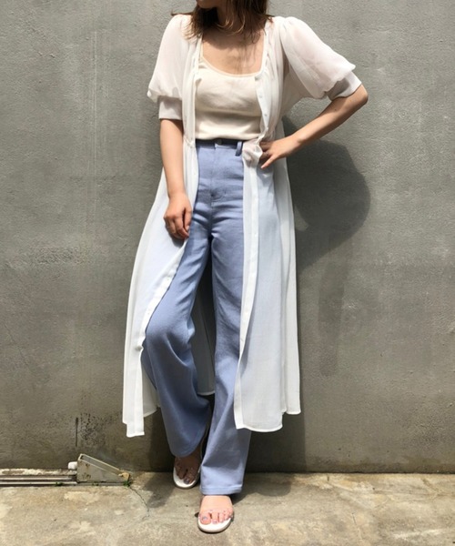 one after another NICE CLAUP（ワンアフターアナザーナイスクラップ）の「【ZOZO限定】ストレートカラ―パンツ（その他パンツ・レディース・ライトグレー/サックスブルー/インディゴブルー/アイボリー/ピンクベージュ・SMALL/MEDIUM）」の18枚目の写真