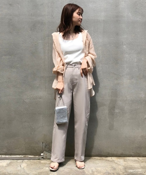 one after another NICE CLAUP（ワンアフターアナザーナイスクラップ）の「【ZOZO限定】ストレートカラ―パンツ（その他パンツ・レディース・ライトグレー/サックスブルー/インディゴブルー/アイボリー/ピンクベージュ・SMALL/MEDIUM）」の22枚目の写真