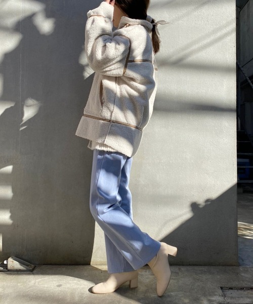 one after another NICE CLAUP（ワンアフターアナザーナイスクラップ）の「【ZOZO限定】ストレートカラ―パンツ（その他パンツ・レディース・ライトグレー/サックスブルー/インディゴブルー/アイボリー/ピンクベージュ・SMALL/MEDIUM）」の10枚目の写真