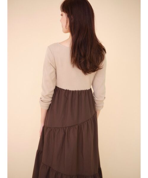 Now me. by NYLON JAPAN（ナウミーバイナイロンジャパン）の「切替ワンピース（ワンピース・レディース・ブラック/アイボリー・FREE）」の15枚目の写真