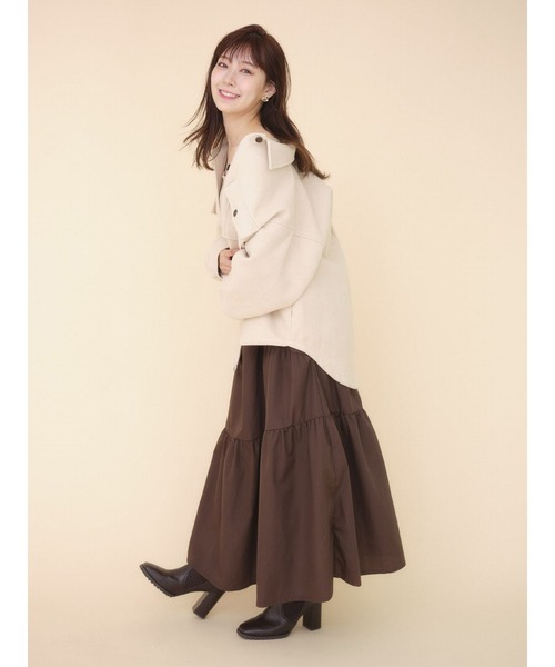 Now me. by NYLON JAPAN（ナウミーバイナイロンジャパン）の「切替ワンピース（ワンピース・レディース・ブラック/アイボリー・FREE）」の13枚目の写真
