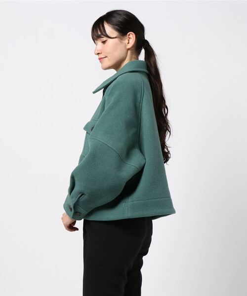 LOWRYS FARM（ローリーズファーム）の「メリノウールジャケット　917859（ブルゾン・レディース・グリーン/アイボリー・FREE）」の18枚目の写真