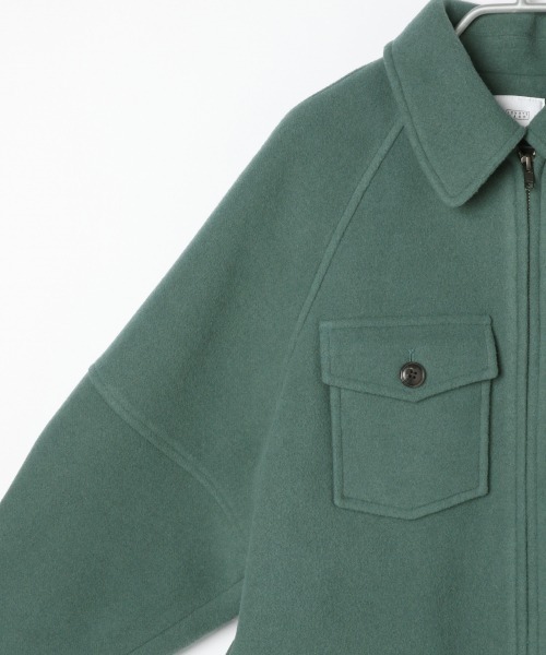 LOWRYS FARM（ローリーズファーム）の「メリノウールジャケット　917859（ブルゾン・レディース・グリーン/アイボリー・FREE）」の10枚目の写真