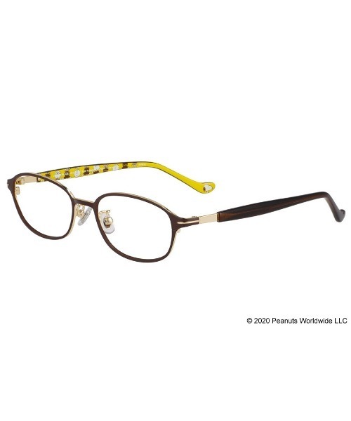 PEANUTS（ピーナッツ）の「スクエア型めがね｜Zoff PEANUTS COLLECTION（メガネ・レディース・ブラウン/パープル/ブラック・FREE）」の2枚目の写真