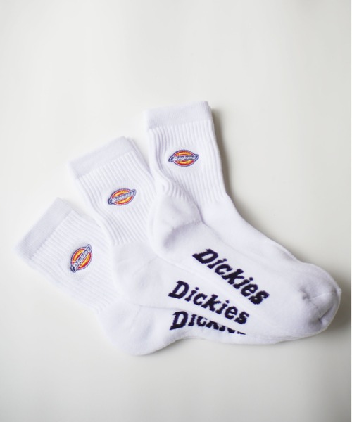 Dickies(ディッキーズ)の「【 Dickies / ディッキーズ 】3P ロゴ 刺繍 底パイル ソックス(ソックス/靴下・レディース・ブラック系その他/ホワイト/ブラック/ホワイト系その他・FREE)」の2枚目の写真