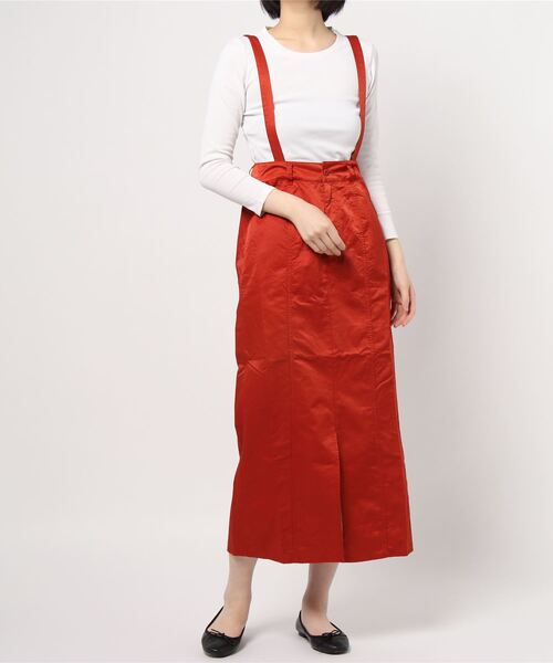 Kastane（カスタネ）の「サテン織りサス付き編み上げスカート  