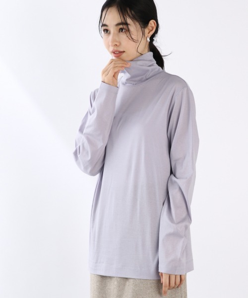 LOWRYS FARM（ローリーズファーム）の「カラータートルＬＳ　921295（Tシャツ/カットソー・レディース・ホワイト/ブラック/グレー・FREE）」の3枚目の写真