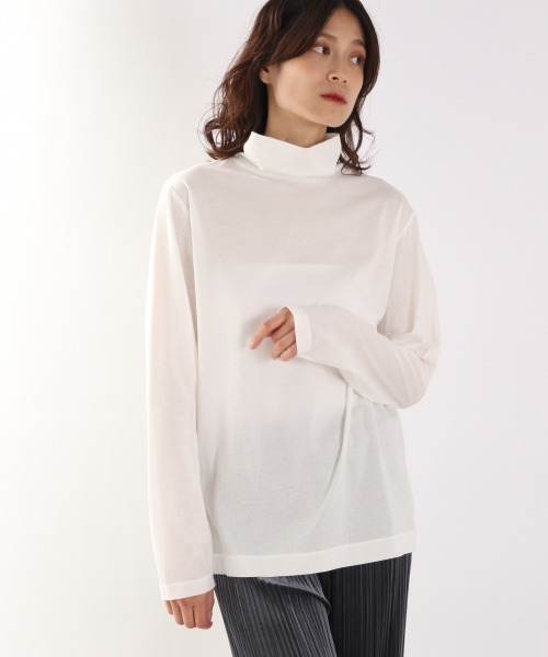 LOWRYS FARM（ローリーズファーム）の「カラータートルＬＳ　921295（Tシャツ/カットソー・レディース・ホワイト/ブラック/グレー・FREE）」の2枚目の写真