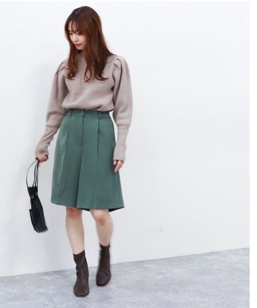 archives（アルシーヴ）の「ボトルネックリブニットプルオーバー（ニット/セーター・レディース・チャコールグレー/オフホワイト/マスタード/ピンクベージュ・MEDIUM）」の7枚目の写真