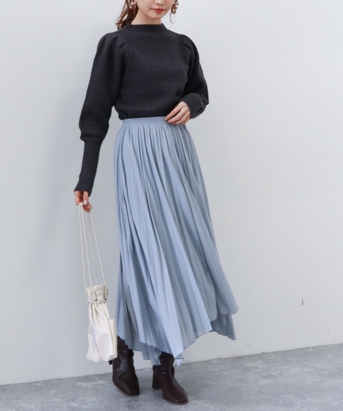 archives（アルシーヴ）の「ボトルネックリブニットプルオーバー（ニット/セーター・レディース・チャコールグレー/オフホワイト/マスタード/ピンクベージュ・MEDIUM）」の15枚目の写真