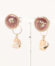 【よひらのはな】お花のサークルシェルピアス