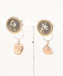 【よひらのはな】お花のサークルシェルピアス