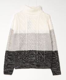 FINALBASIC（ファイナルベーシック）の「【FINAL BASIC】ケーブル編み タートルネック セーター（ニット/セーター）」