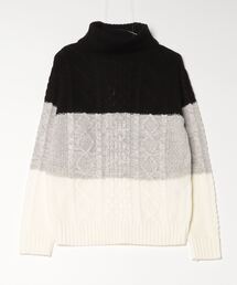 FINALBASIC（ファイナルベーシック）の「【FINAL BASIC】ケーブル編み タートルネック セーター（ニット/セーター）」