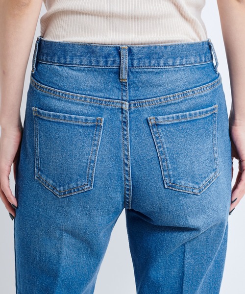 DouDou（ドゥドゥ）の「9丈セミフレアデニム（デニムパンツ・レディース・グレー/ライトベージュ/ブルー・36/38）」の13枚目の写真