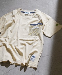 【30】〔ＬＯＧＯＳ/ロゴス〕スラブ天竺 ペイズリー柄ポケット Tシャツ 半袖