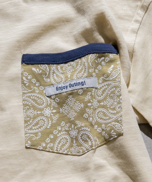 LOGOS(ロゴス)の「【30】〔LOGOS/ロゴス〕スラブ天竺 ペイズリー柄ポケット Tシャツ 半袖(Tシャツ/カットソー・キッズ・ネイビー/カーキ/クリーム・160/140/150/130)」の21枚目の写真