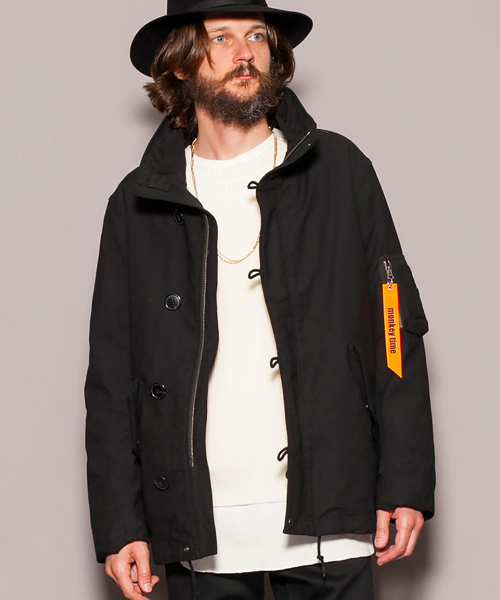 MONKEY TIME(モンキータイム)の「MT ∴ ダウン ライナー スタンド ブルゾン ◆(ブルゾン・メンズ・ブラック/ネイビー・SMALL/MEDIUM/LARGE/X-LARGE)」の4枚目の写真