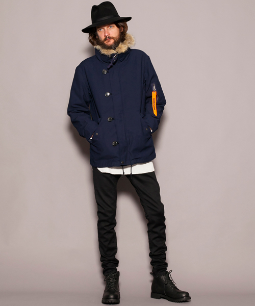 MONKEY TIME(モンキータイム)の「MT ∴ ダウン ライナー スタンド ブルゾン ◆(ブルゾン・メンズ・ブラック/ネイビー・SMALL/MEDIUM/LARGE/X-LARGE)」の20枚目の写真