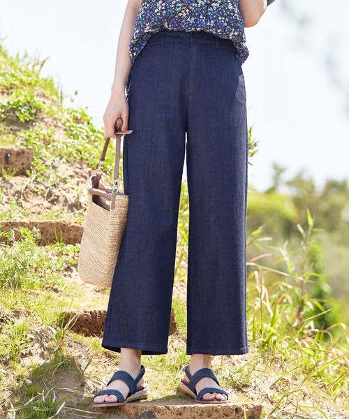 J.PRESS(ジェイプレス)の「【洗える】8.5オンス ストレッチ デニムパンツ(デニムパンツ・レディース・ホワイト系/ネイビー系/サックスブルー系・11/7/13/9)」の2枚目の写真