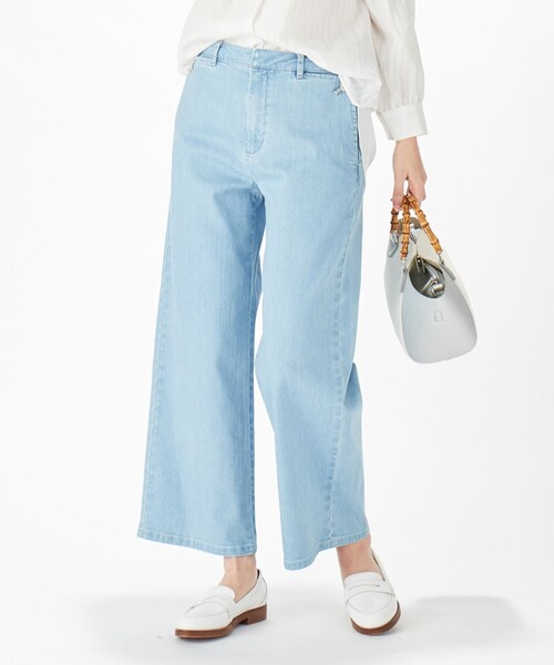 J.PRESS(ジェイプレス)の「【洗える】8.5オンス ストレッチ デニムパンツ(デニムパンツ・レディース・ホワイト系/ネイビー系/サックスブルー系・11/7/13/9)」の3枚目の写真