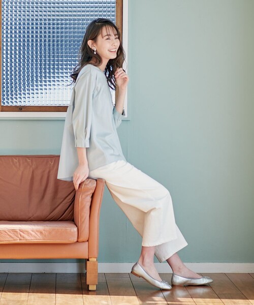 J.PRESS(ジェイプレス)の「【洗える】8.5オンス ストレッチ デニムパンツ(デニムパンツ・レディース・ホワイト系/ネイビー系/サックスブルー系・11/7/13/9)」の6枚目の写真