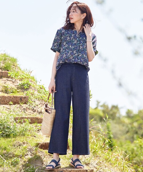 J.PRESS(ジェイプレス)の「【洗える】8.5オンス ストレッチ デニムパンツ(デニムパンツ・レディース・ホワイト系/ネイビー系/サックスブルー系・11/7/13/9)」の8枚目の写真