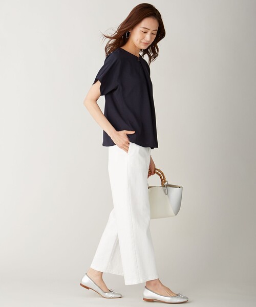 J.PRESS(ジェイプレス)の「【洗える】8.5オンス ストレッチ デニムパンツ(デニムパンツ・レディース・ホワイト系/ネイビー系/サックスブルー系・11/7/13/9)」の9枚目の写真