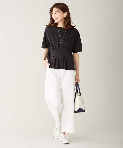 J.PRESS(ジェイプレス)の「【洗える】8.5オンス ストレッチ デニムパンツ(デニムパンツ・レディース・ホワイト系/ネイビー系/サックスブルー系・11/7/13/9)」の12枚目の写真