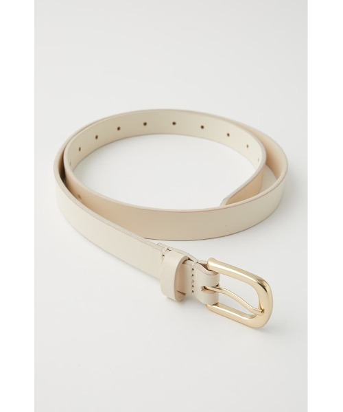 MOUSSY（マウジー）の「BASIC LEATHER ベルト（ベルト・レディース・ホワイト/ブラック/キャメル・FREE）」の2枚目の写真