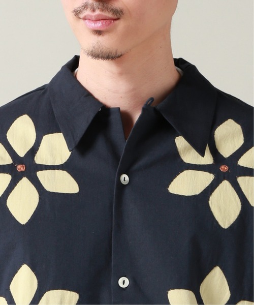 niche.（ニッチ）の「【niche. / ニッチ】Flower カット ワークシャツ（ブルゾン・メンズ・ダークブルー/ベージュ系その他・MEDIUM/LARGE）」の7枚目の写真
