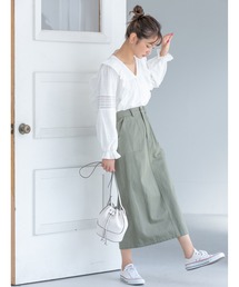 バックスリットロングタイトスカート