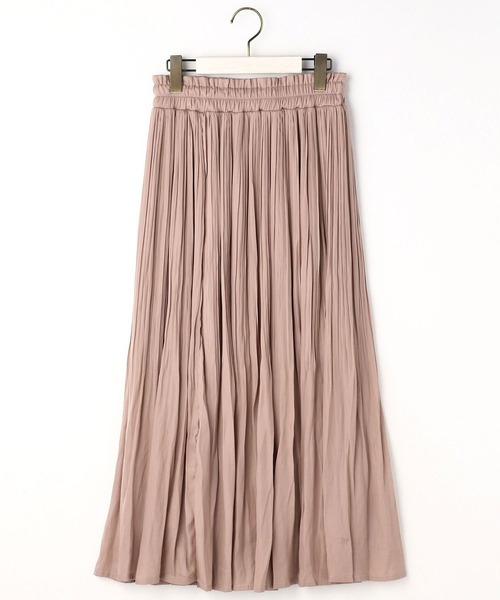 NICOLE white(ニコルホワイト)の「ヴィンテージサテン消しプリーツロングスカート(スカート・レディース・マスタード/ライトグレー/ブルー/ピンク/ブラウン・FREE)」の17枚目の写真