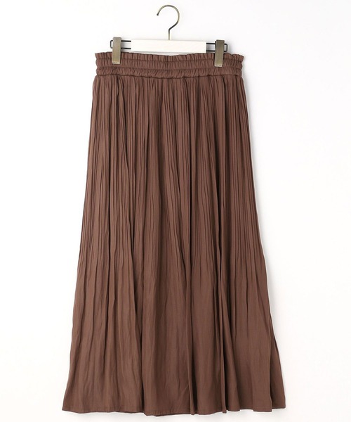 NICOLE white(ニコルホワイト)の「ヴィンテージサテン消しプリーツロングスカート(スカート・レディース・マスタード/ライトグレー/ブルー/ピンク/ブラウン・FREE)」の10枚目の写真
