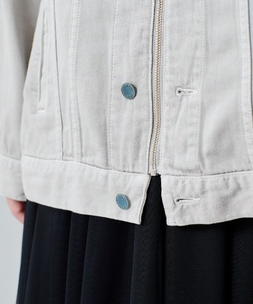 cepo（セポ）の「ノーカラー デニムジャケット（デニムジャケット・レディース・ラベンダー/グレー/オフホワイト/ブラウン/カーキ/キャメル・M）」の21枚目の写真