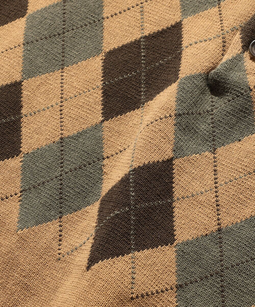 BEAMS PLUS（ビームスプラス）の「BEAMS PLUS / アーガイル ニットポロシャツ（ポロシャツ・メンズ・ネイビー/ワイン/カーキ・MEDIUM/LARGE/X-LARGE/SMALL）」の11枚目の写真