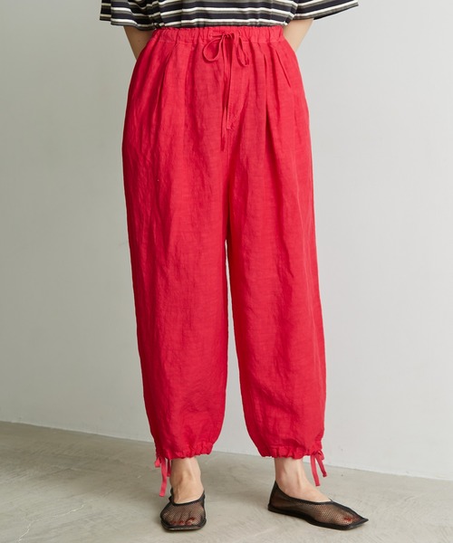 note et silence （ノートエシロンス）の「.●Li/cu製品染 good sleep パンツ（その他パンツ・レディース・ピンク/ホワイト/ダークブラウン・FREE）」の3枚目の写真