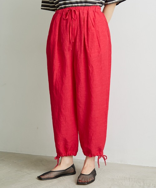 note et silence （ノートエシロンス）の「.●Li/cu製品染 good sleep パンツ（その他パンツ・レディース・ピンク/ホワイト/ダークブラウン・FREE）」の4枚目の写真