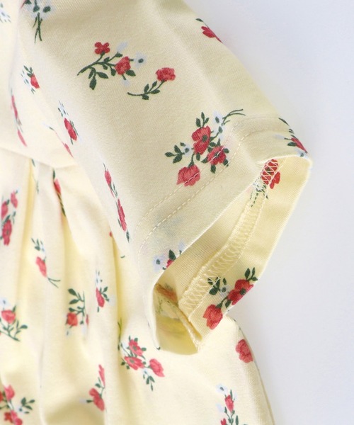 BRANSHES（ブランシェス）の「裾レース付き花柄プリント半袖Tシャツ（チュニック・キッズ・アイボリー/ピンク・80ｃｍ/110cm/120cm/100cm/130cm/90cm）」の13枚目の写真