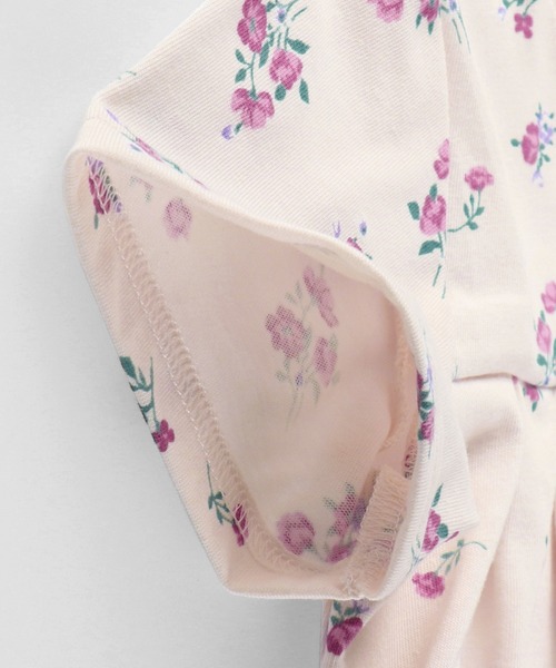 BRANSHES（ブランシェス）の「裾レース付き花柄プリント半袖Tシャツ（チュニック・キッズ・アイボリー/ピンク・80ｃｍ/110cm/120cm/100cm/130cm/90cm）」の12枚目の写真