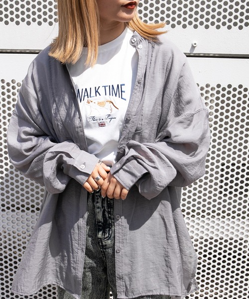 kutir（クティール）の「バンドカラーシアーシャツ（シャツ/ブラウス・レディース・ライトブルー/イエロー/オフホワイト/ラベンダー・FREE）」の2枚目の写真