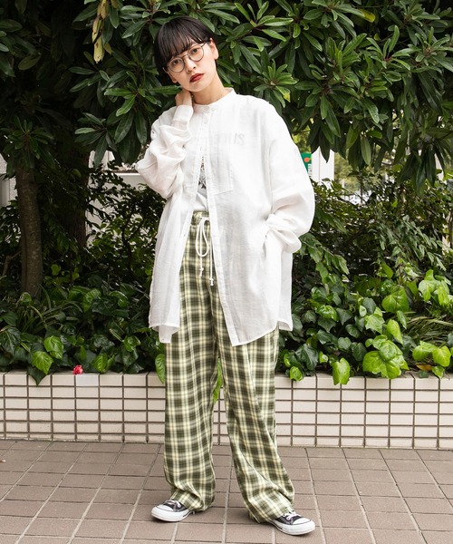 kutir（クティール）の「バンドカラーシアーシャツ（シャツ/ブラウス・レディース・ライトブルー/イエロー/オフホワイト/ラベンダー・FREE）」の8枚目の写真