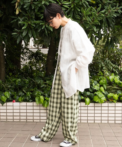 kutir（クティール）の「バンドカラーシアーシャツ（シャツ/ブラウス・レディース・ライトブルー/イエロー/オフホワイト/ラベンダー・FREE）」の9枚目の写真