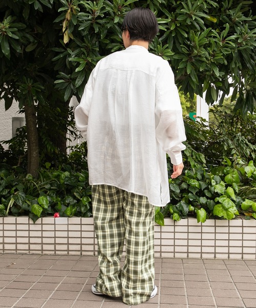 kutir（クティール）の「バンドカラーシアーシャツ（シャツ/ブラウス・レディース・ライトブルー/イエロー/オフホワイト/ラベンダー・FREE）」の10枚目の写真