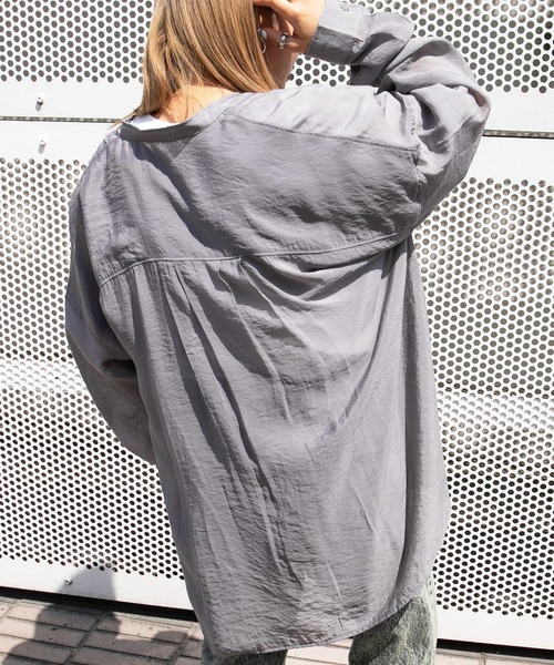 kutir（クティール）の「バンドカラーシアーシャツ（シャツ/ブラウス・レディース・ライトブルー/イエロー/オフホワイト/ラベンダー・FREE）」の12枚目の写真