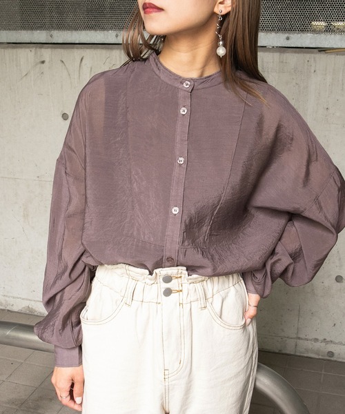 kutir（クティール）の「バンドカラーシアーシャツ（シャツ/ブラウス・レディース・ライトブルー/イエロー/オフホワイト/ラベンダー・FREE）」の16枚目の写真