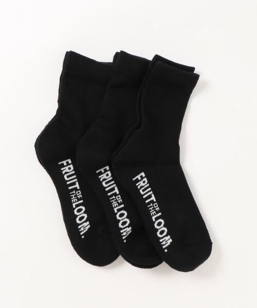FRUIT OF THE LOOM(フルーツオブザルーム)の「【FRUIT OF THE LOOM】/ 無地底パイル 3P SOX(ソックス/靴下・レディース・ホワイト/マルチ/ブラック・FREE)」の10枚目の写真