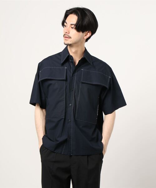 MIDWEST（ミッドウエスト）の「yoshiokubo "S/S PAJAMAS”半袖シャツ（シャツ/ブラウス・メンズ・ネイビー・2）」の2枚目の写真