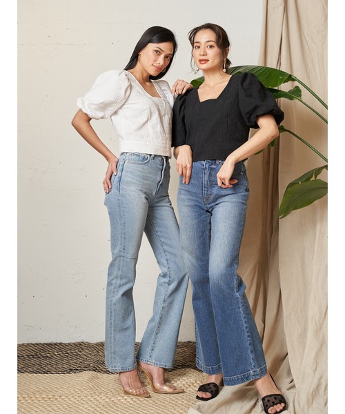 Vicente（ヴィセンテ）の「Puffsleeve tops（シャツ/ブラウス・レディース・ブラック/オフホワイト・FREE）」の8枚目の写真