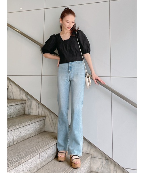 Vicente（ヴィセンテ）の「Puffsleeve tops（シャツ/ブラウス・レディース・ブラック/オフホワイト・FREE）」の11枚目の写真